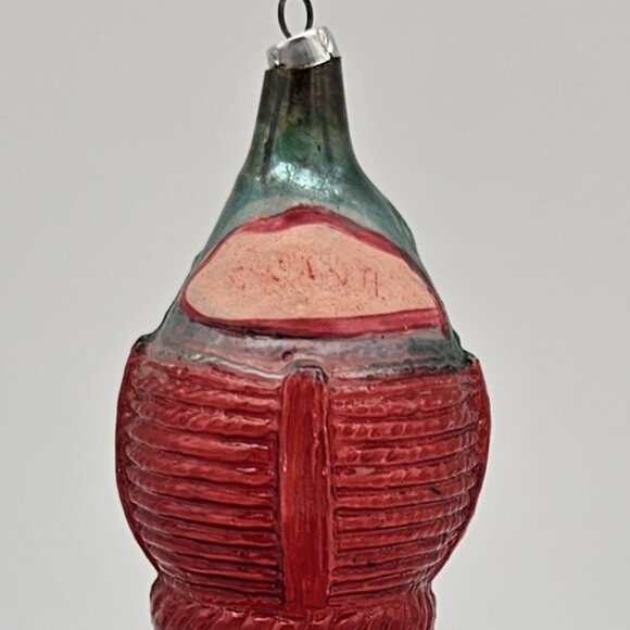 Wine Jug Cask ~ Vintage ~ Blown Glass Ornament ~ West Germany - Picture 8 of 13